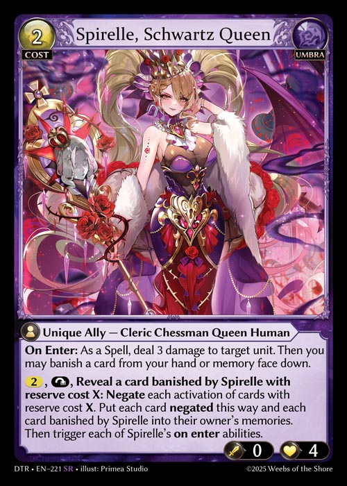 Spirelle, Schwartz Queen
