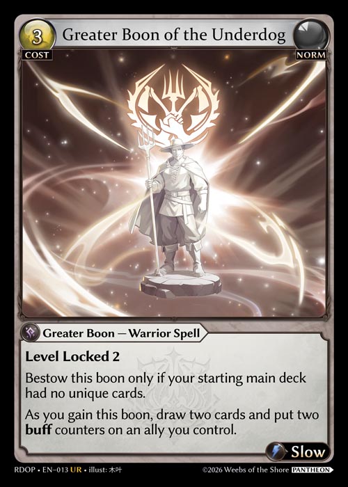 Greater Boon of the Underdog