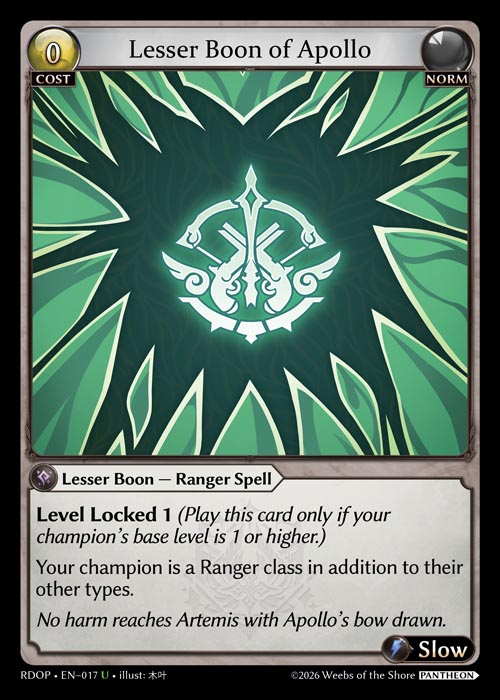 Lesser Boon of Apollo