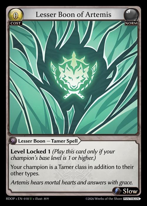 Lesser Boon of Artemis