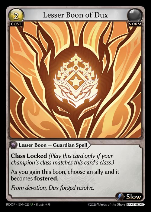 Lesser Boon of Dux
