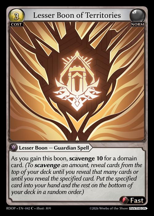 Lesser Boon of Territories