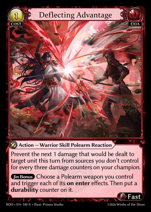 Deflecting Advantage