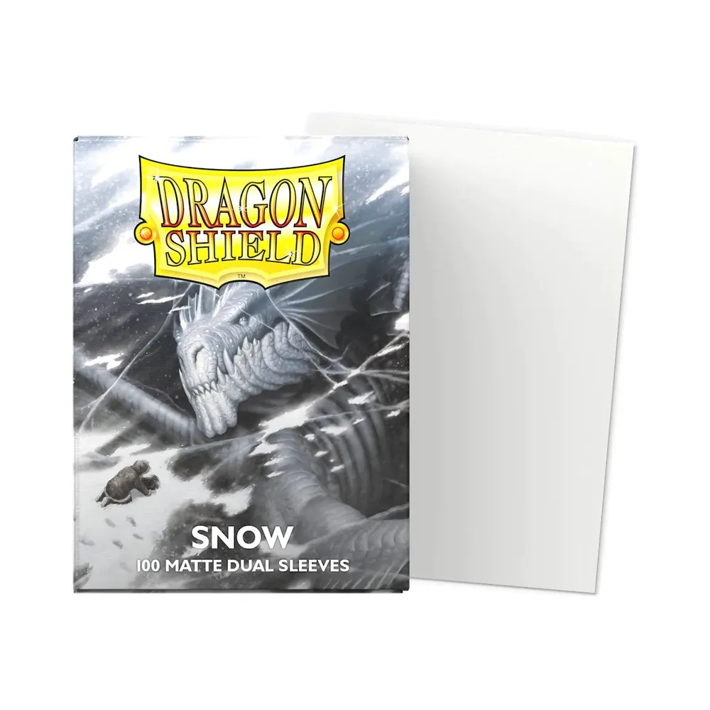 Dragon Shield - Standard Matte Dual Sleeves: Snow (100 Sleeves)