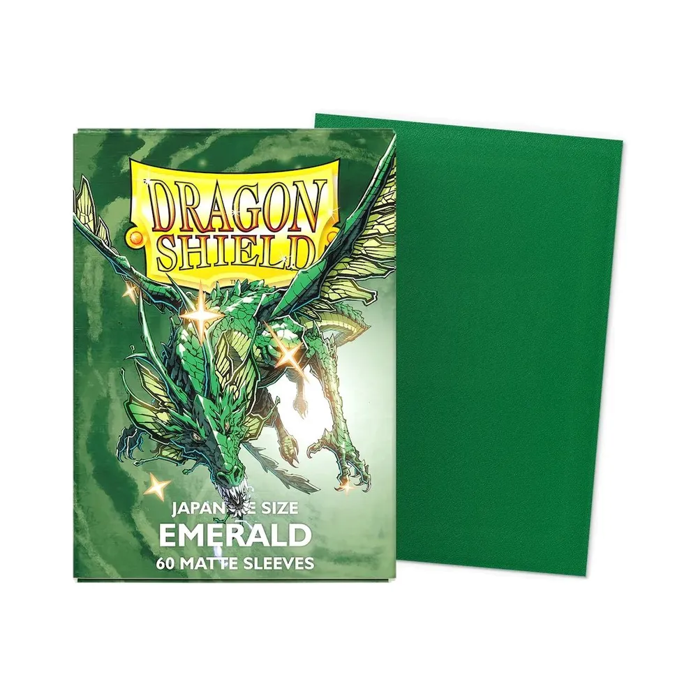 Dragon Shield - Japanese Matte Sleeves: Emerald (60 Sleeves)