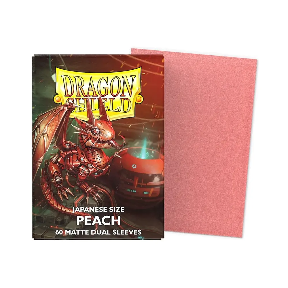Dragon Shield - Japanese Matte Dual Sleeves: Peach (60 Sleeves)