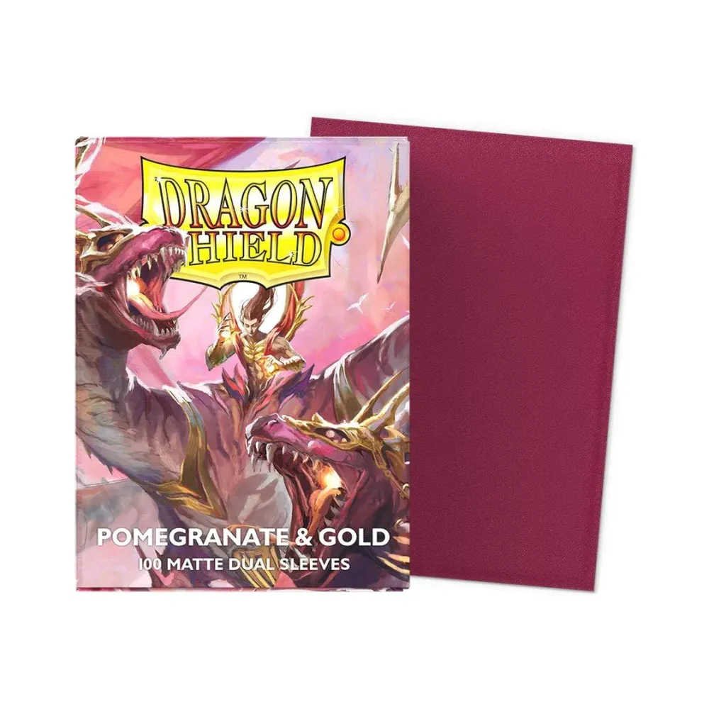 Dragon Shield - Standard Matte Dual Sleeves Special Edition: Pomegranate & Gold (100 Sleeves)