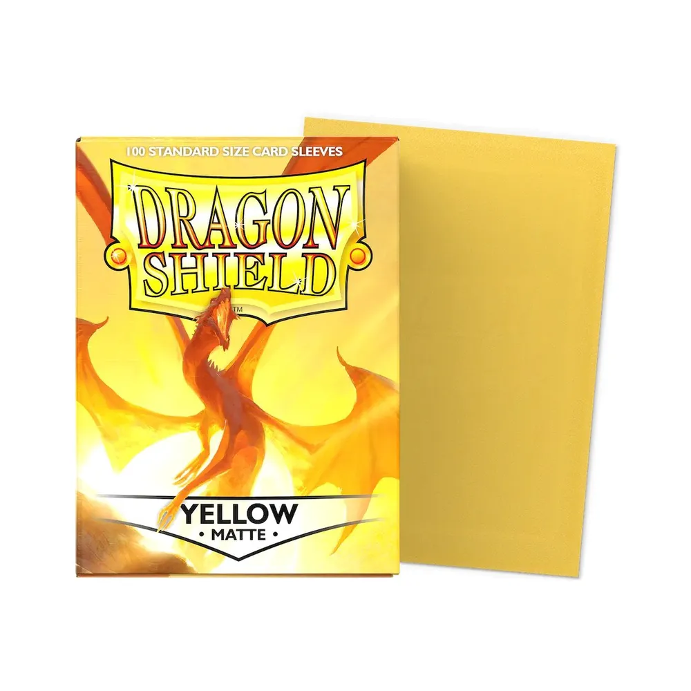 Dragon Shield - Standard Matte Sleeves: Yellow (100 Sleeves)
