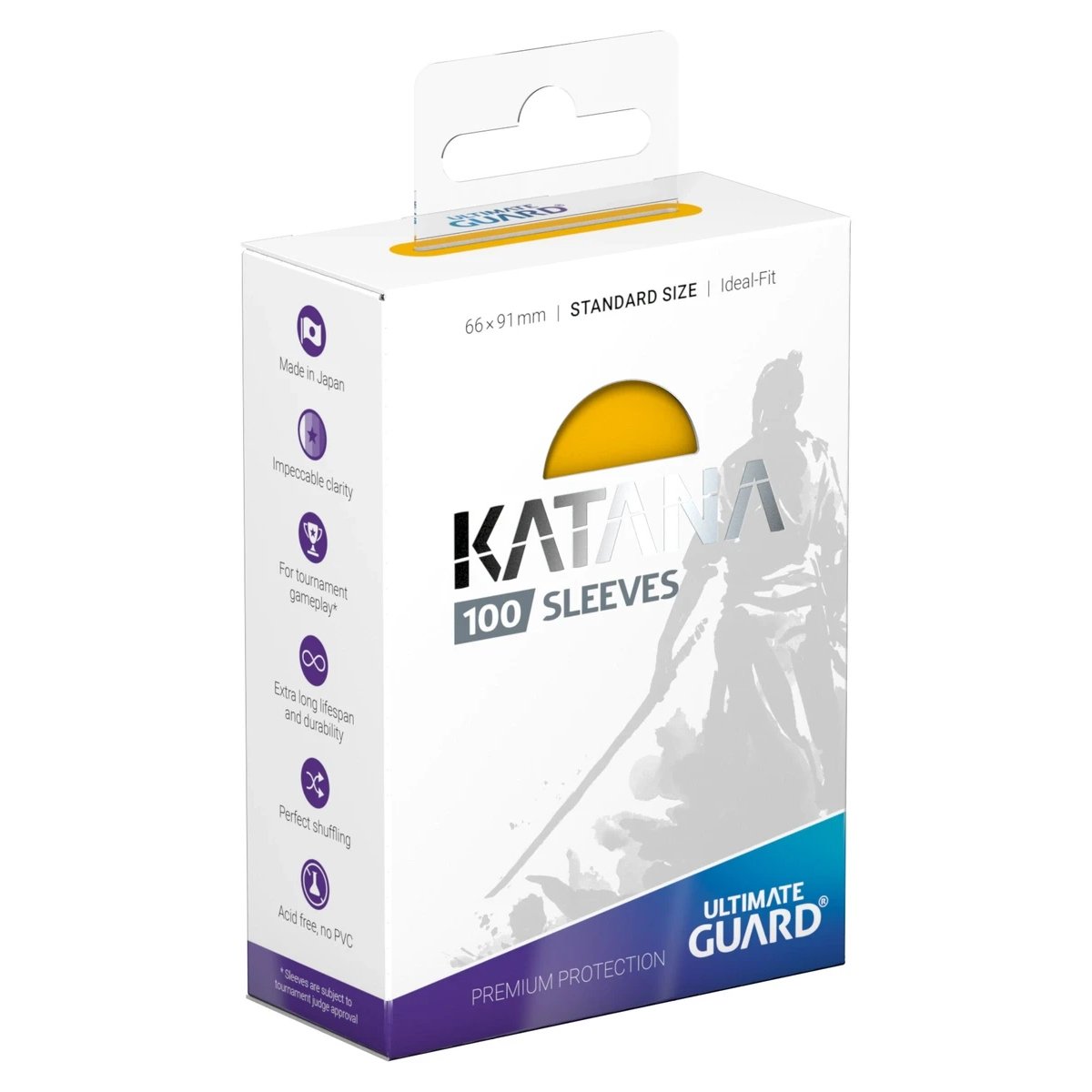 Ultimate Guard - Katana Standard Size Sleeves: Yellow (100 Sleeves)