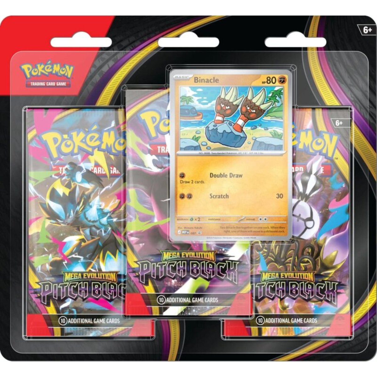 Pokémon TCG: Mega Evolution - Pitch Black - 3-Pack Blister