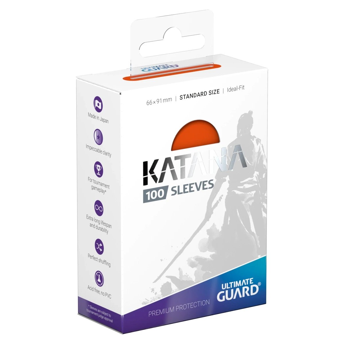 Ultimate Guard - Katana Standard Size Sleeves: Orange (100 Sleeves)